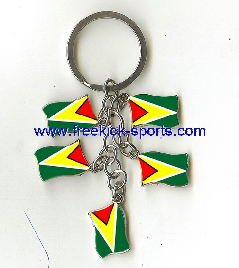 Guyana flag key chains