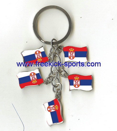 Serbia flag key chains