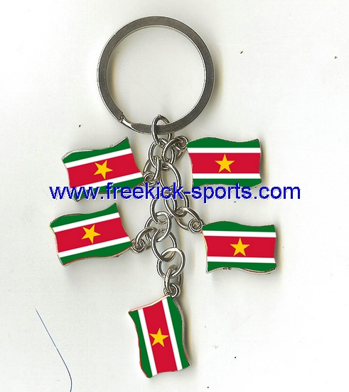 Suriname flag key chains