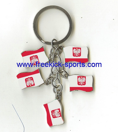 Poland flag key chains