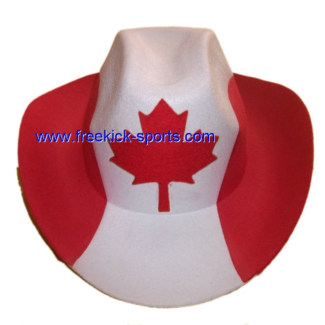 Canada flag cowboy hat