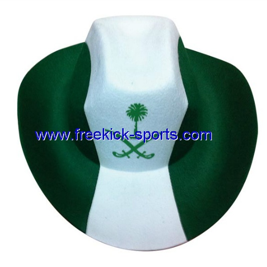 Saudi Arabia flag cowboy hat