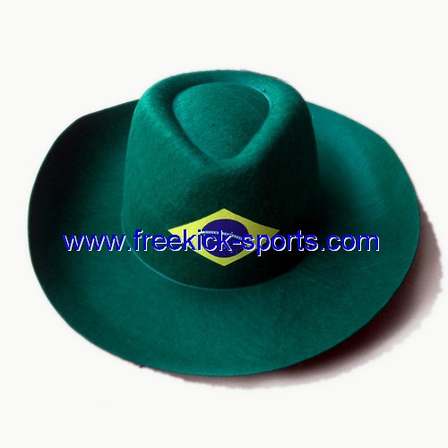 Brazil flag cowboy hat