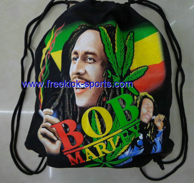 BOB Marley double-faced cotton Drawstring gym bag