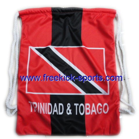 Trinidad and Tobago flag polyester Drawstring bag