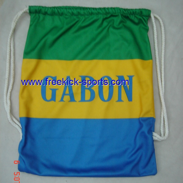 Gabon flag Drawstring bag