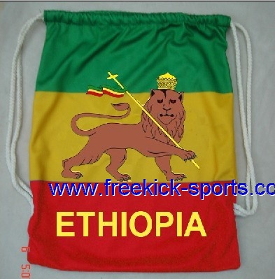 Ethiopia flag Drawstring bag