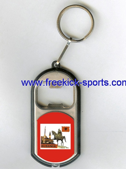 Albania Flag LED torch Bottle opener