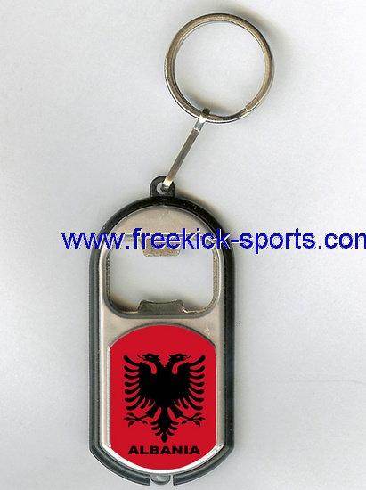 Albania Flag LED torch Bottle opener