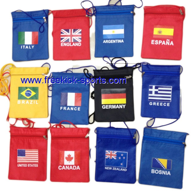 Brazil flag 420D polyester passport bag