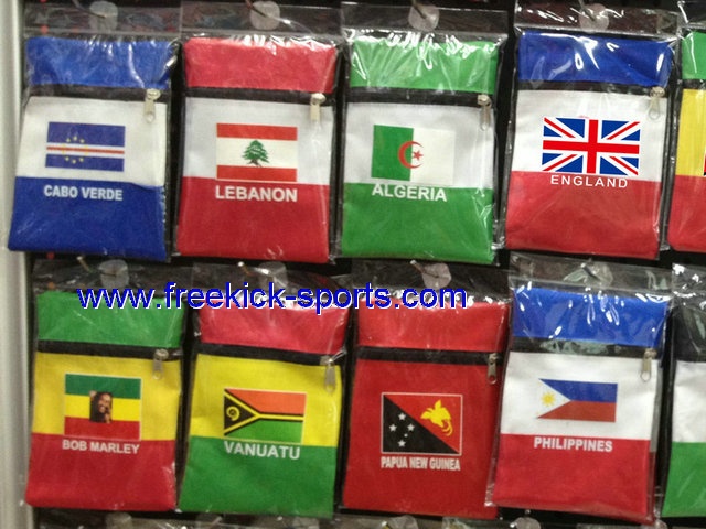 Flag 600D polyester passport bag