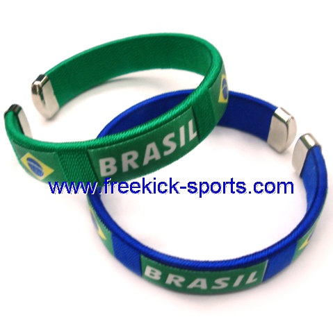 12mm Brazil flag weaving bracelet