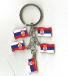 Serbia flag key chains