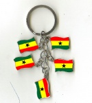 Ghana flag key chains