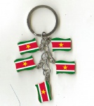 Suriname flag key chains