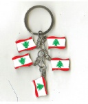Lebanon flag key chains