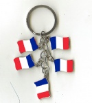 法国国旗钥匙扣