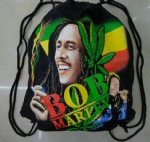 BOB Marley double-faced cotton Drawstring gym bag