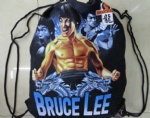 Bruce Lee cotton Drawstring gym bag