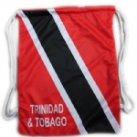 Trinidad and Tobago flag polyester Drawstring bag