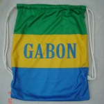 Gabon flag Drawstring bag