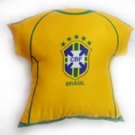 Brazil flag shirt shape car cushion pillow
