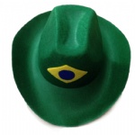 Brazil flag cowboy hat brazil world cup carnival hat