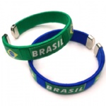 12mm Brazil flag weaving bracelet