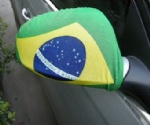 Brazil flag car reflector cover