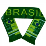 Brazil flag fleece scarf